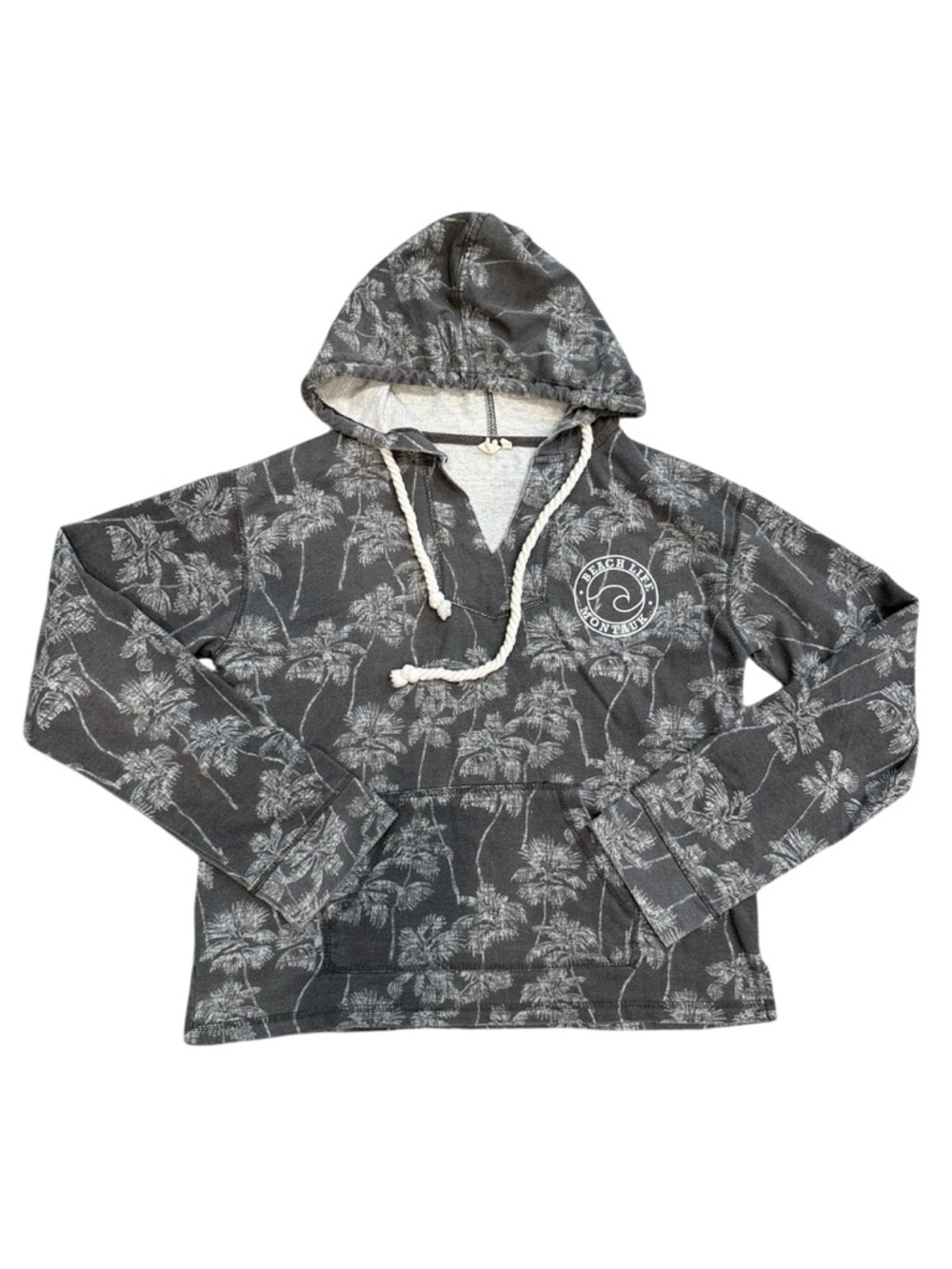 Lagaci | EUC Beach Life Montauk Palm Print Sweatshirt